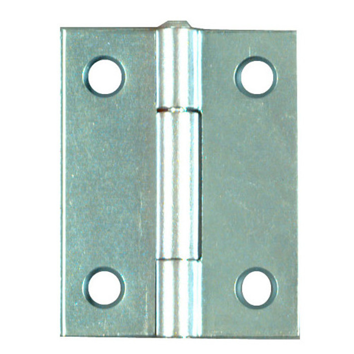 2" Zinc Plated Non-Removable Pin Narrow Hinges (Pack of 2)