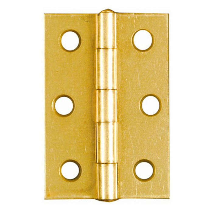 2-1/2" Brass Non-Removable Pin Narrow Hinges (Pack of 2)