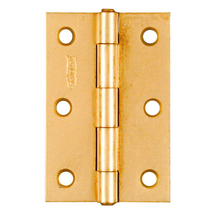 3" Brass Non-Removable Pin Narrow Hinges (Pack of 2)