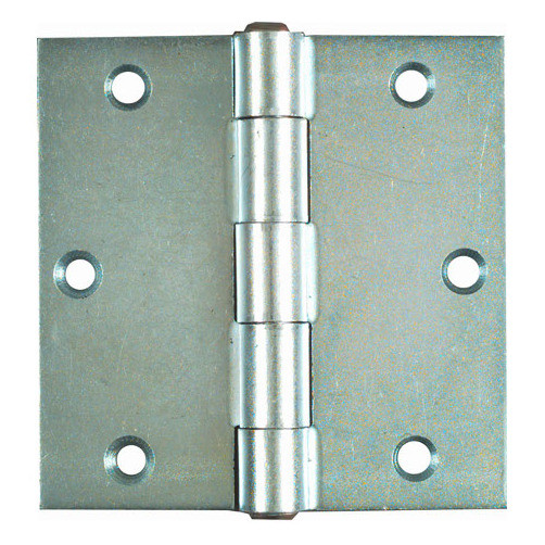 3-1/2" Zinc Plated Non-Removable Pin Broad Hinges (Pack of 2)