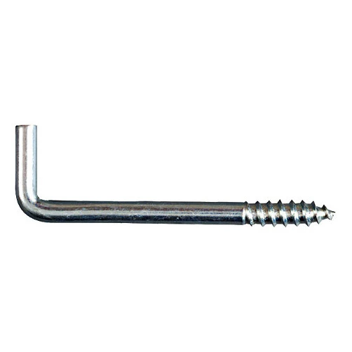 2-1/4" Zinc Plated Square Bend Screw Hooks (Pack of 5)