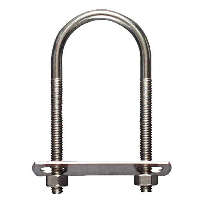 5/16" X 1-3/4" X 4-1/4" Stainless Steel U-Bolt w/ Plate & Nuts (# 526SS)