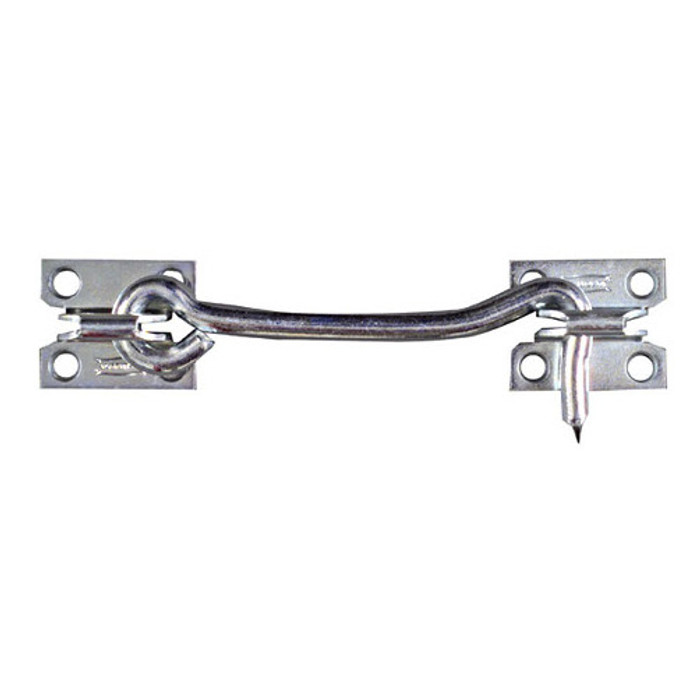 5" Zinc Plated Gate Hook w/ Plate Staples