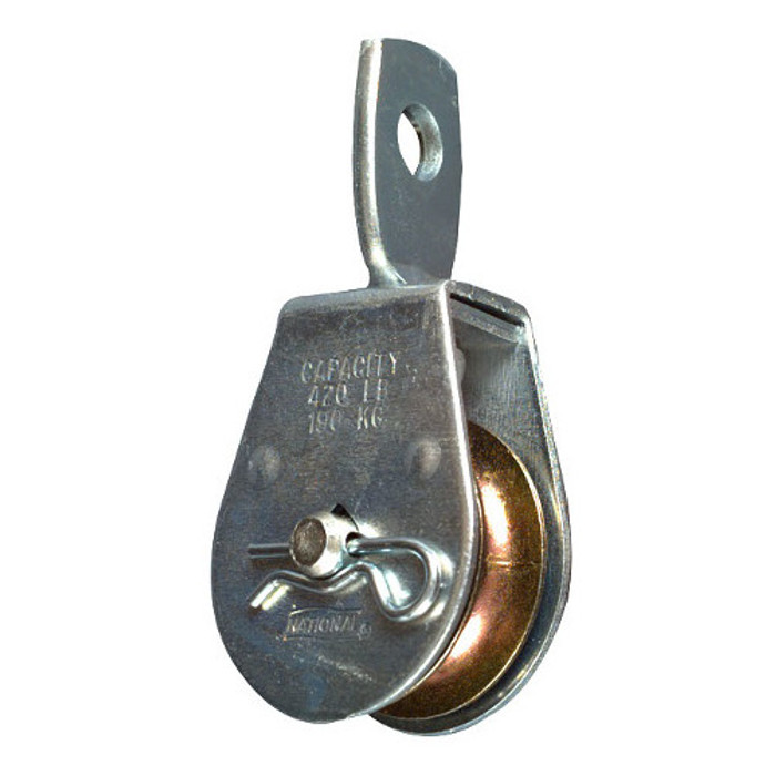 1-1/2" Zinc Plated Swivel Single Pulley