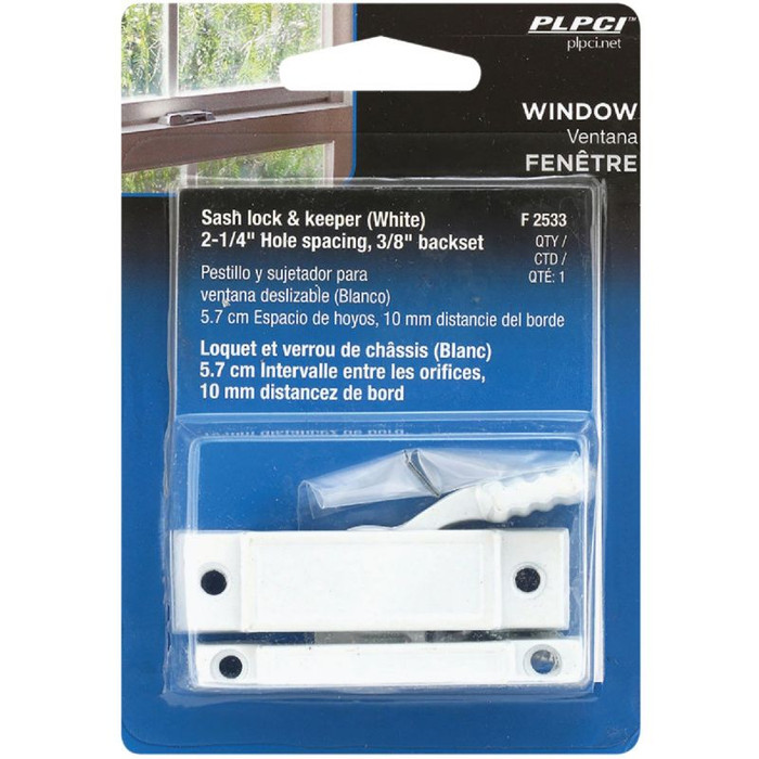 White Slim Line Sash Lock