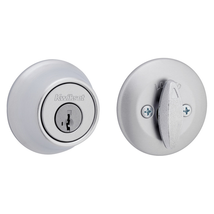 Satin Chrome Double Cylinder Deadbolt