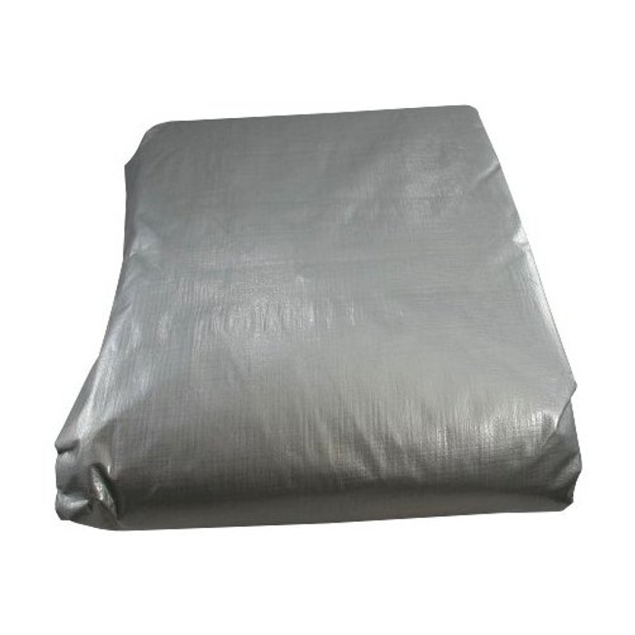 16' X 20' Heavy Duty Green and Silver Poly Tarp w/ Grommets