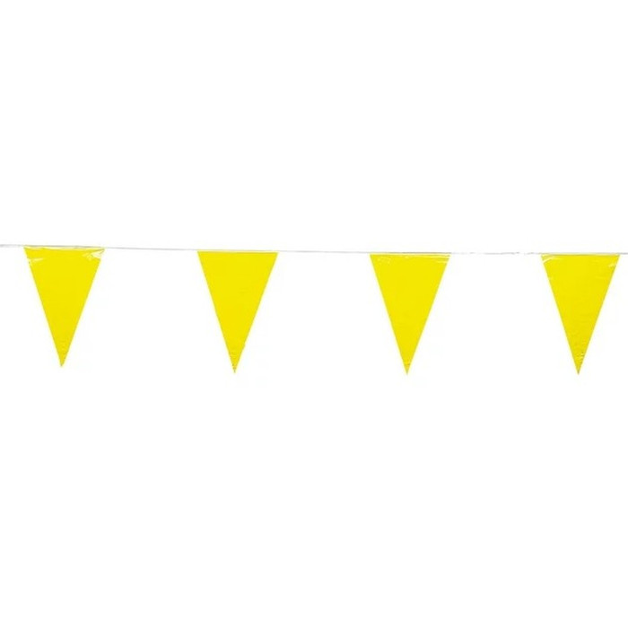 100' Yellow Pennant Flags