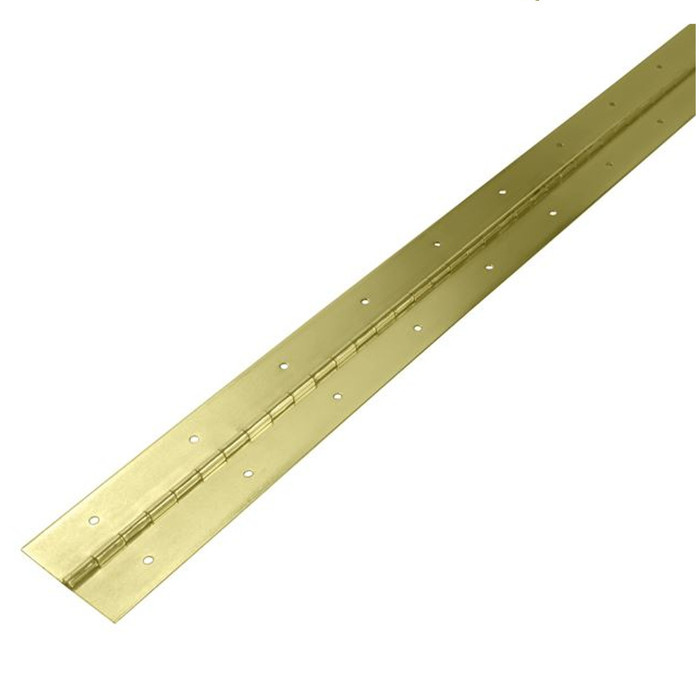 3" X 72" Polished Brass Plated Piano Hinge