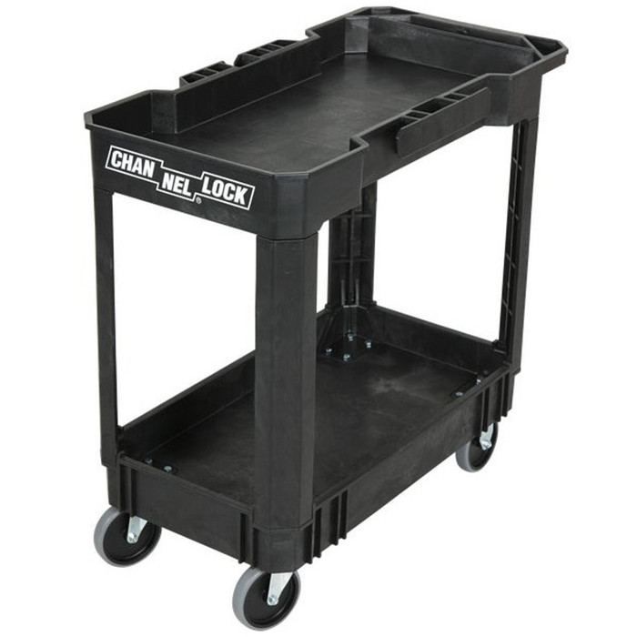 Channellock Heavy Duty 2-Shelf Utility Cart (240 Lb. Capacity)