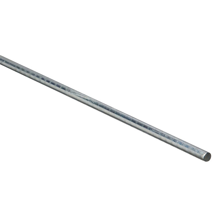 1/4" X 36" Zinc Plated Solid Smooth Rod