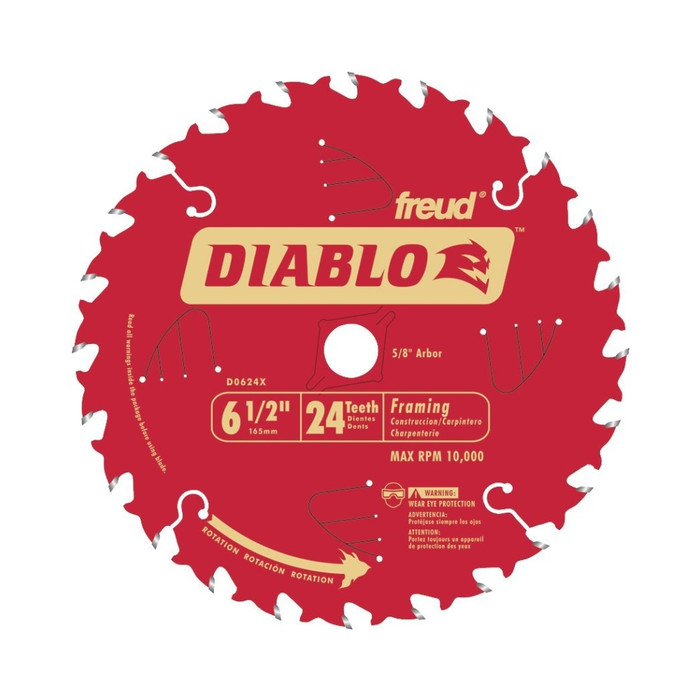 6-1/2" X 24T Carbide Tip Circular Saw Blade