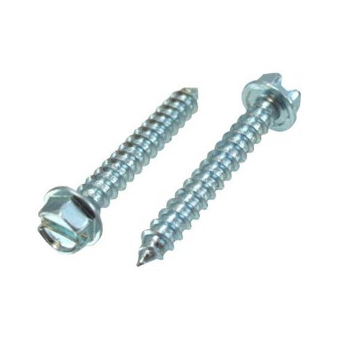 # 14 X 5" Zinc Plated Hex Head Slotted Sheet Metal Screws (Pack of 12)