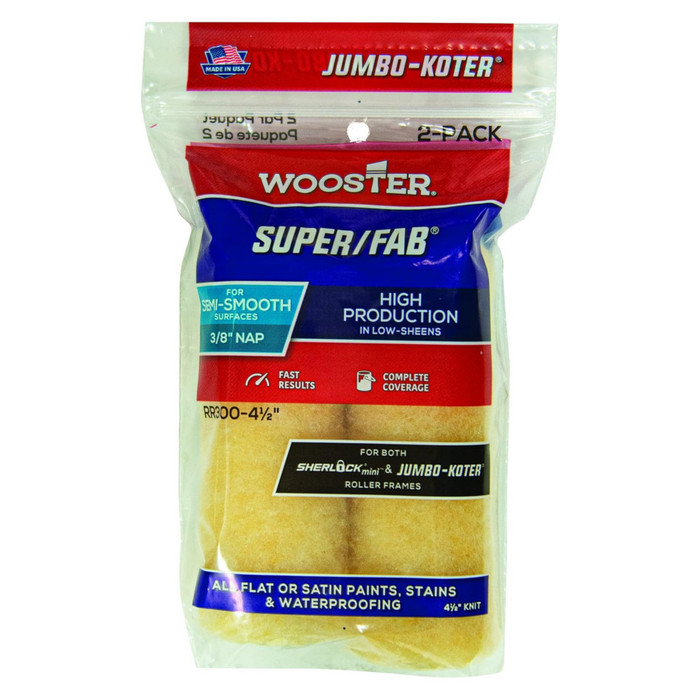 4-1/2" X 3/8" Nap Jumbo-Koter Mini Roller Refill (Pack of 2)