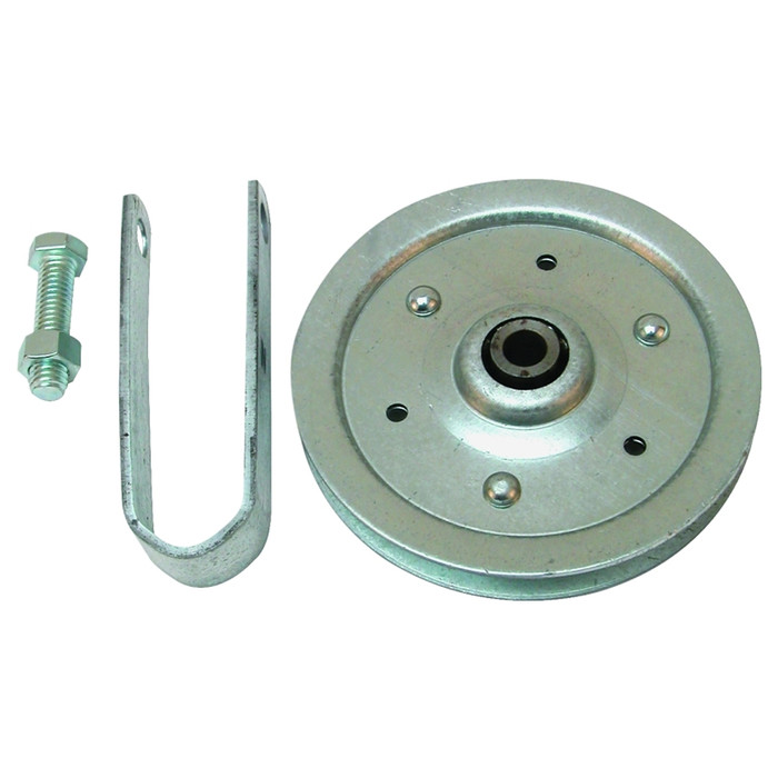 4" Garage Door Pulley With Strap and Axle Bolt