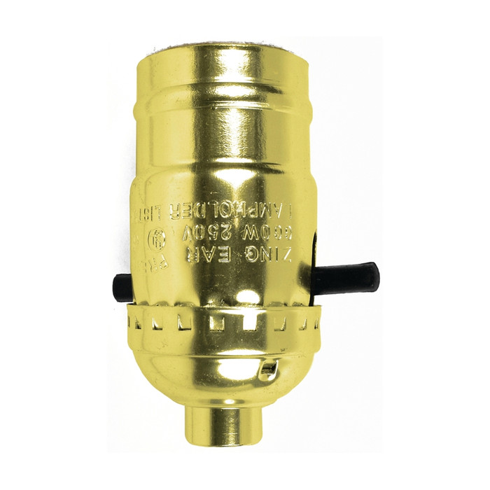250V Brass Push Toggle Lamp Socket