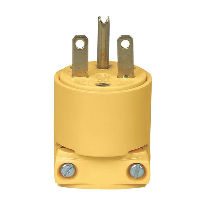 15A 250V 2-Pole NEMA 6-15 Male Plug End