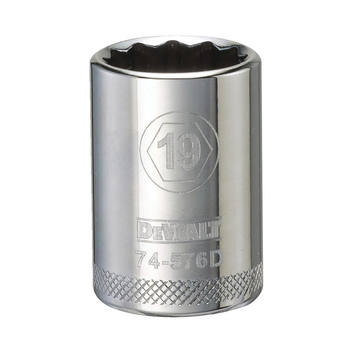 1/2" Drive X 19 mm Shallow Metric Socket