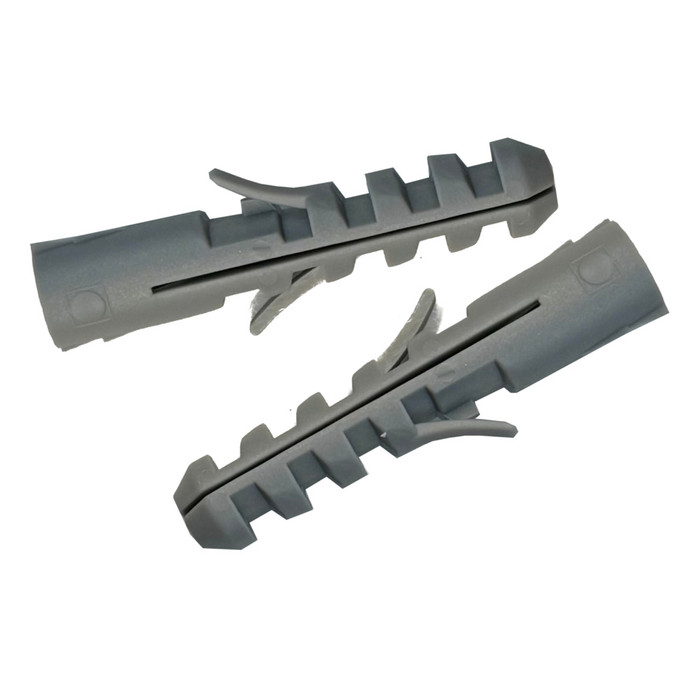1/4" Gray Plastic Lag Screw Anchors (Pack of 12)