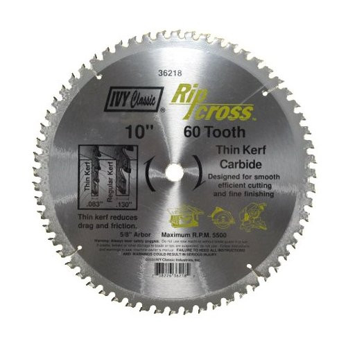 10" X 60 Tooth Ivy Classic Carbide Circular Saw Blade