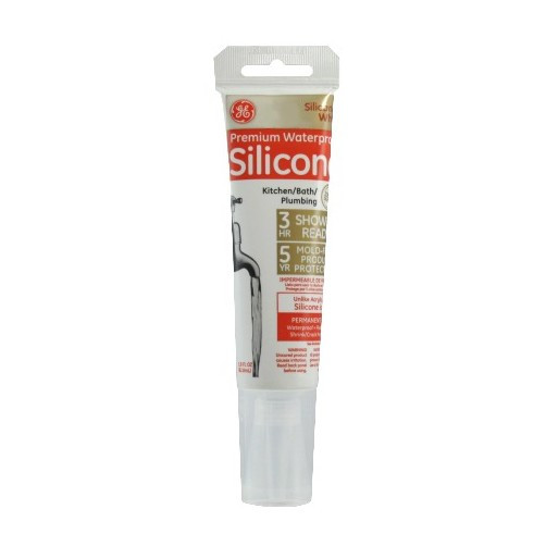 2.8 oz. White Kitchen & Bath Silicone II Sealant Squeeze Tube