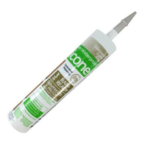9.8 oz. Cartridge Light Gray Concrete & Masonry Silicone II Sealant