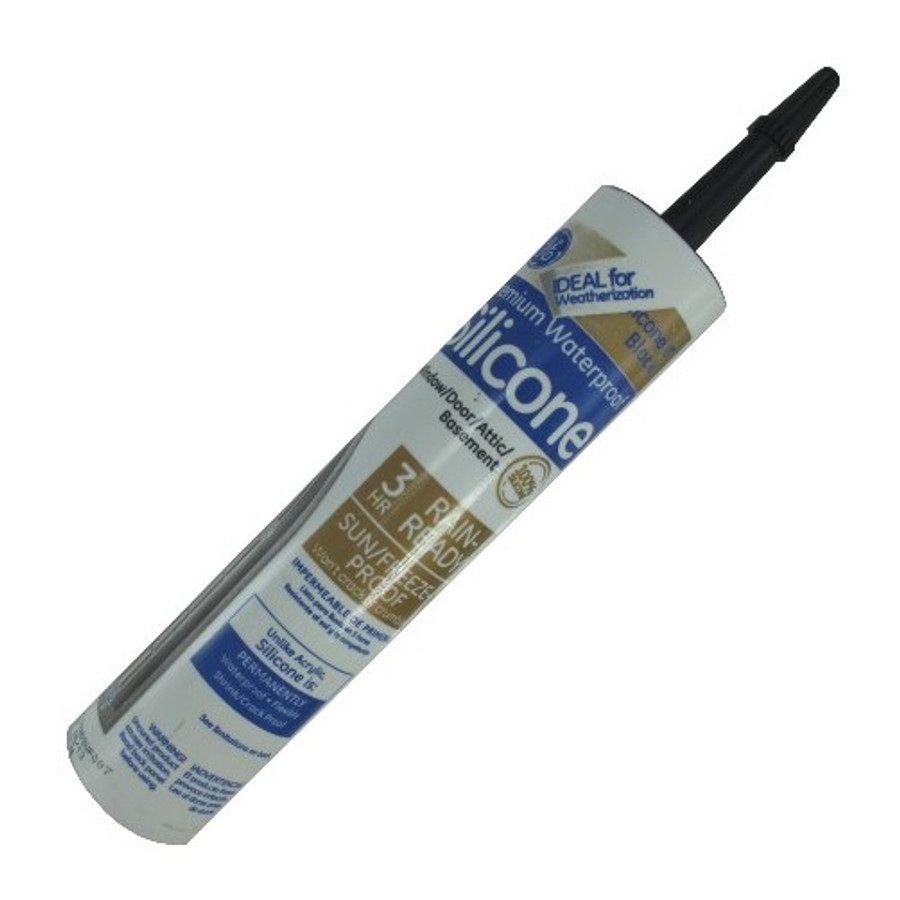 9.8 oz. Cartridge Black Window & Door Silicone II Sealant