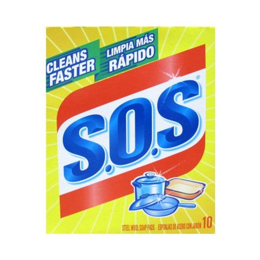 S.O.S. Steel Wool Soap Pads (Box of 10)