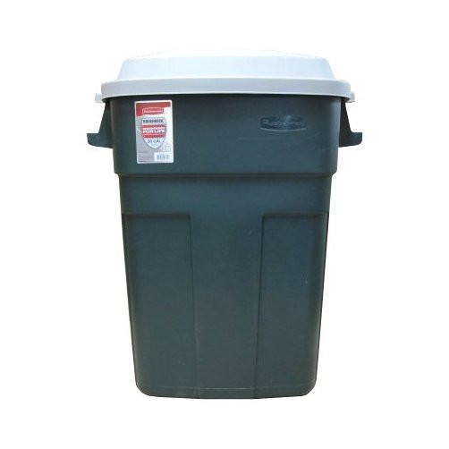 30 Gallon Rubbermaid Green Trash Can w/ Lid (Available For Local Pick