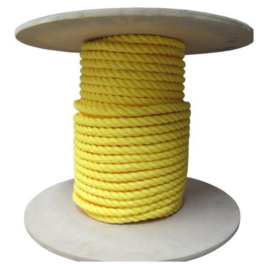 5/8" Yellow Poly Rope (Per ft.) - Safe Work Load 700 lbs