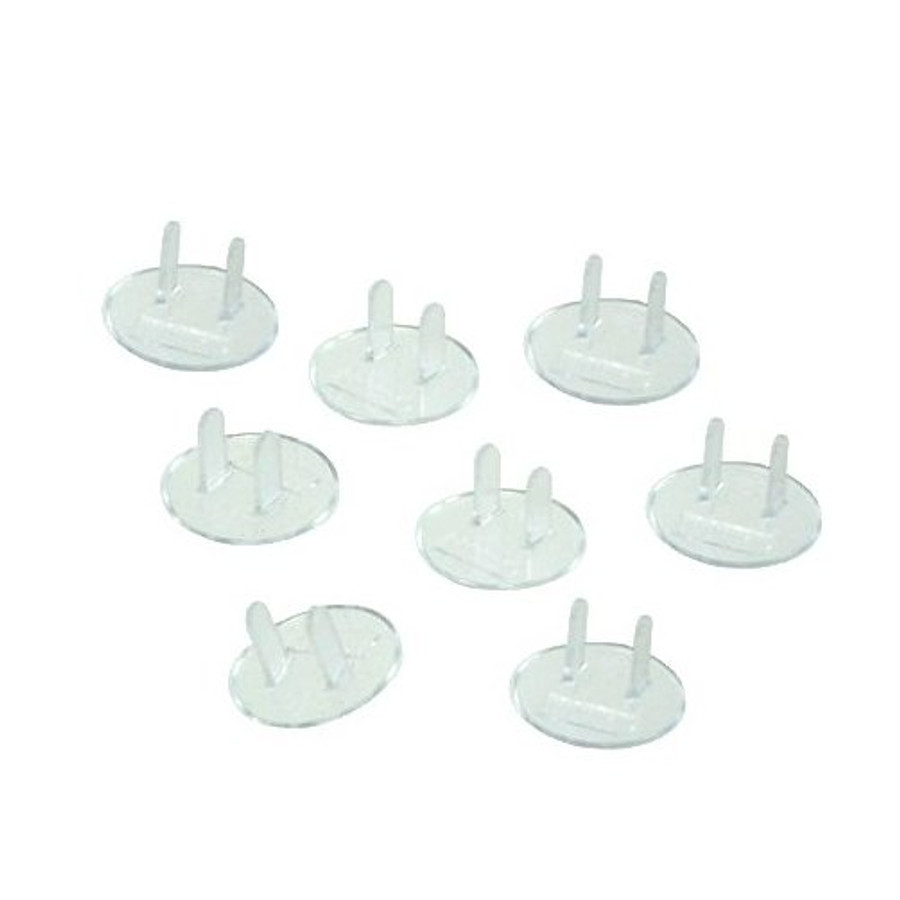 Clear Safety Plug Caps (Pack of 8)