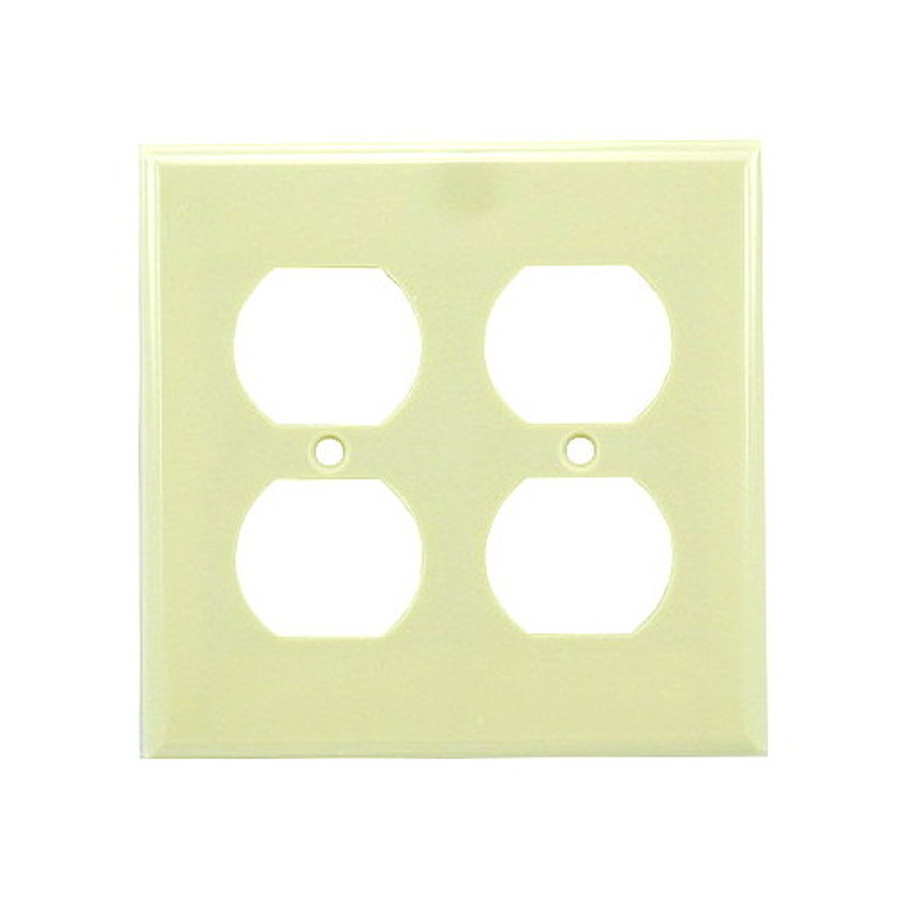 Double Outlet Ivory Plate