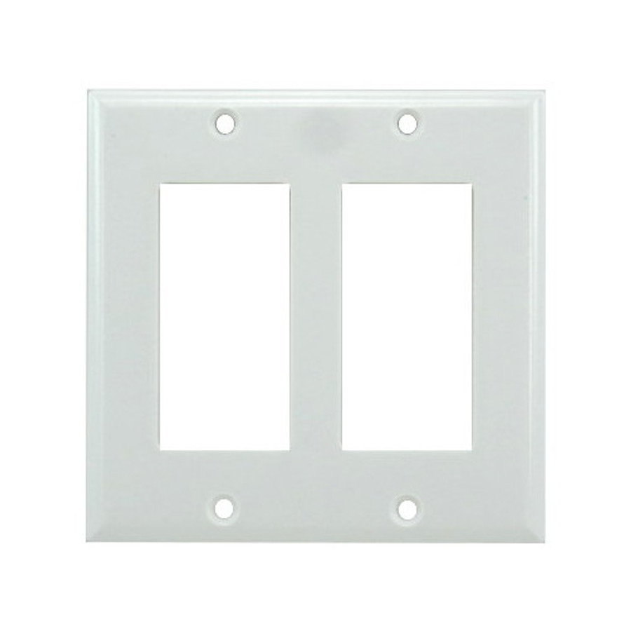 White Decora Double Plate