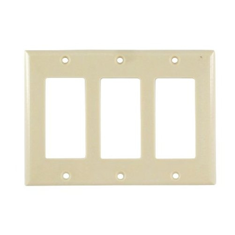 Ivory 3-Gang Decora Cover Plate