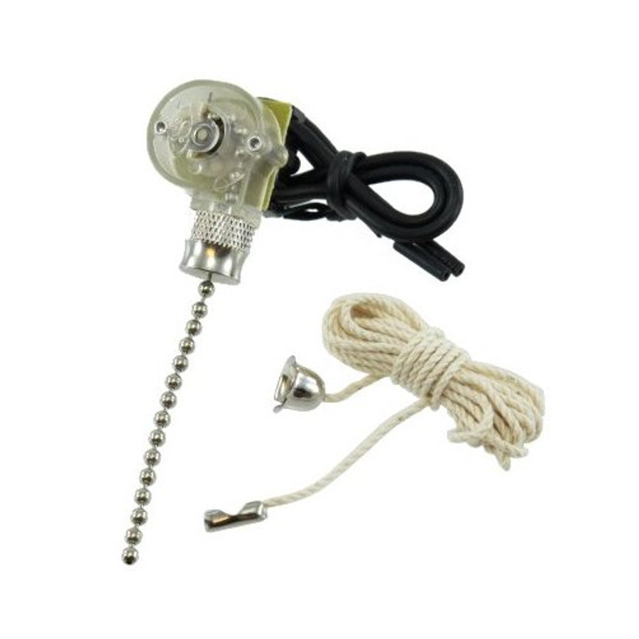 6 Amp Nickel Plated Pull Chain Switch