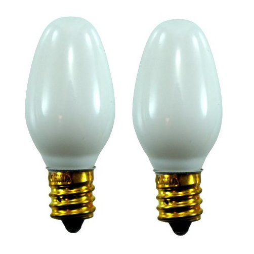 7 Watt Inside Frosted Night Light Bulbs (Pack of 2)