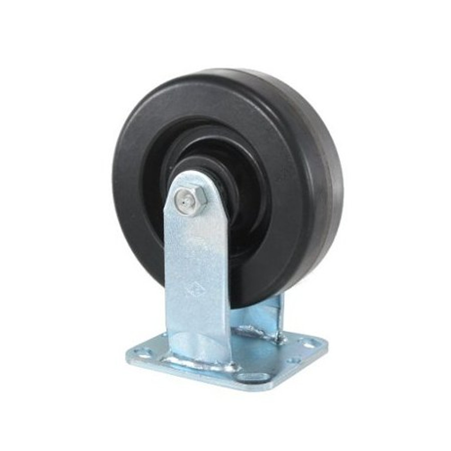 8" Heavy Duty Rubber Stationary Caster