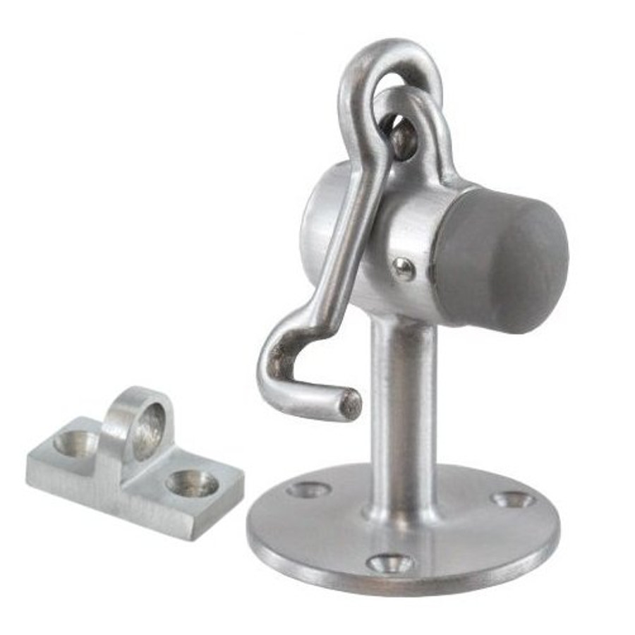 Aluminum Floor Door Stop w/ Hook