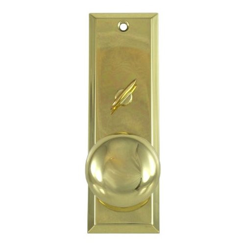 2-1/4" X 7" Escutcheon Plate w/ Knob And Thumb Turner