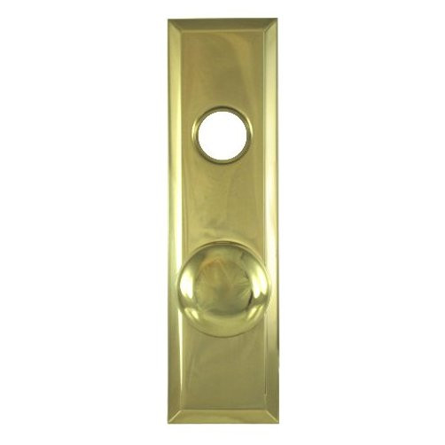 2-3/4" X 10" Solid Brass Escutcheon Plate w/ Knob And Cylinder Hole
