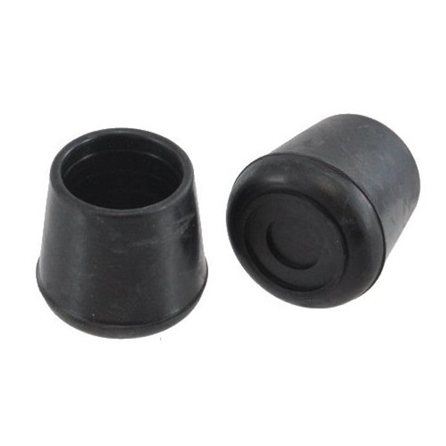 1/2" Black Rubber Leg Tips (Pack of 4)