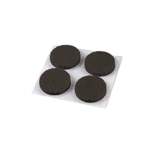 3/8" Medium Duty Round Brown Felt Pads (Pack of 75)