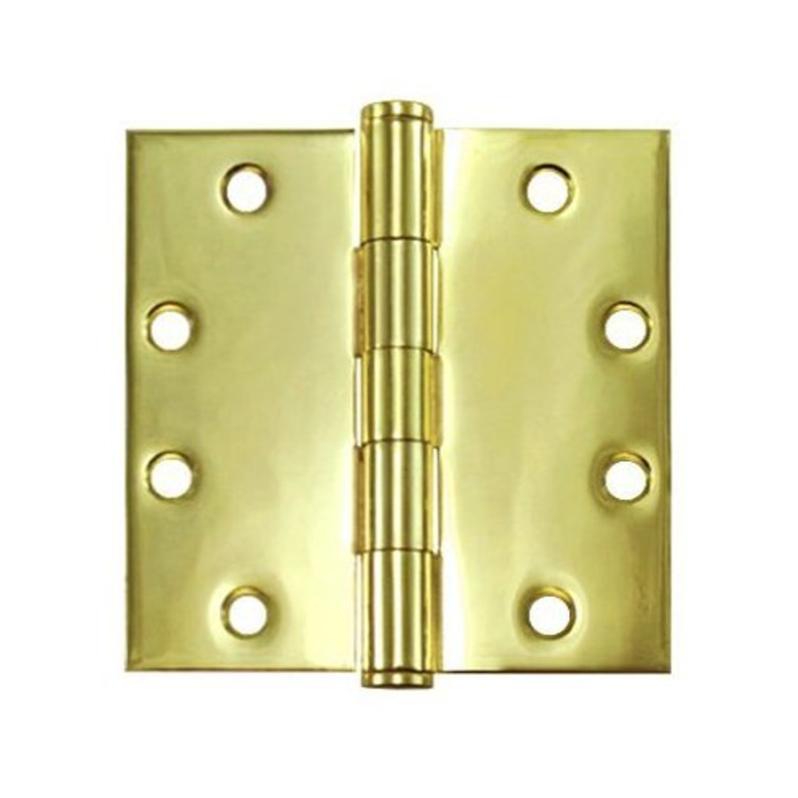 4-1/2" Polished Brass Butt Hinges - Sold By The Box 1-1/2 Pairs (3 Pieces)
