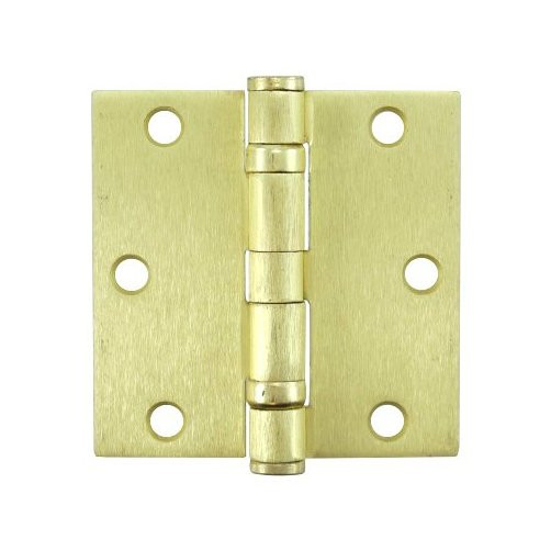 3-1/2" Ball Bearing Brass Plated Butt Hinges - Sold By The Box 1-1/2 Pairs (3 Pieces)