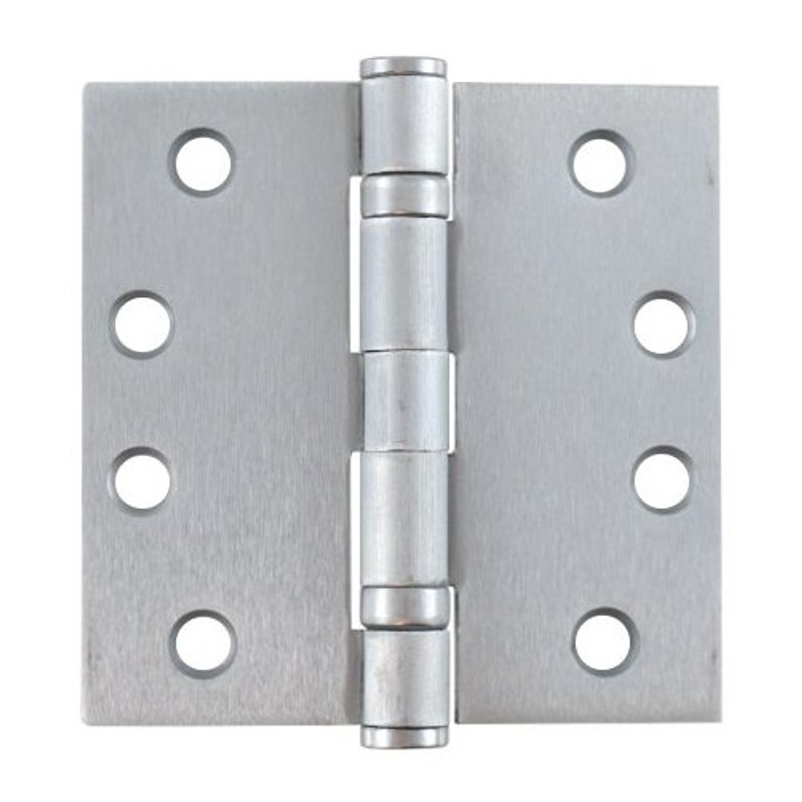 4" Dull Chrome Ball Bearing Butt Hinges - Sold By The Box 1-1/2 Pairs (3 Pieces)