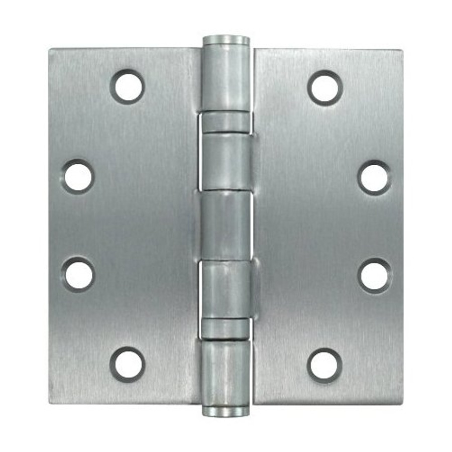 4-1/2" Dull Chrome Ball Bearing Butt Hinges - Sold By The Box 1-1/2 Pairs (3 Pieces)