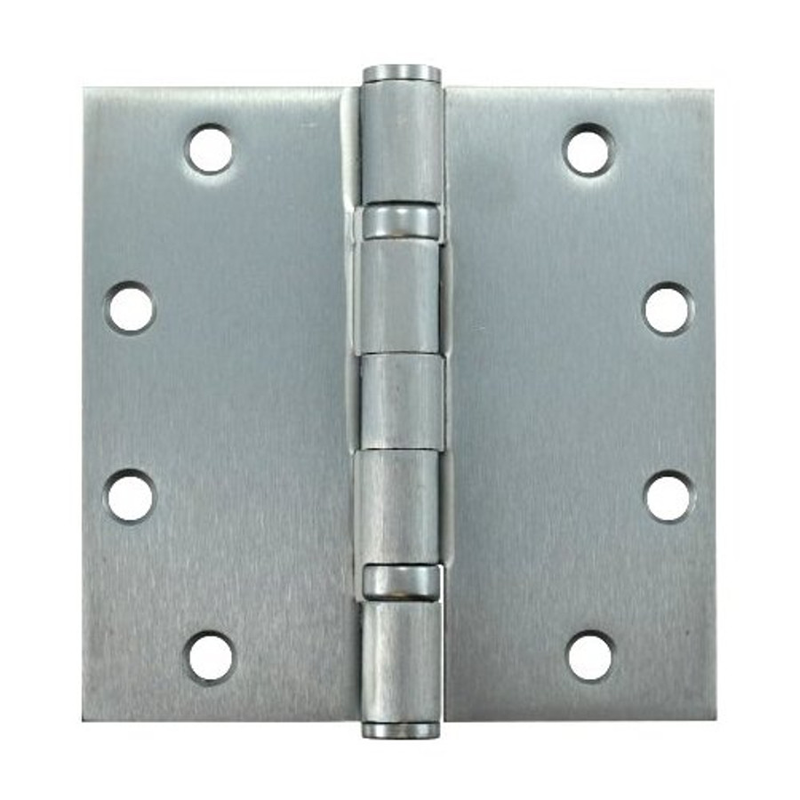 5" Dull Chrome Ball Bearing Butt Hinges - Sold By The Box 1-1/2 Pairs (3 Pieces)