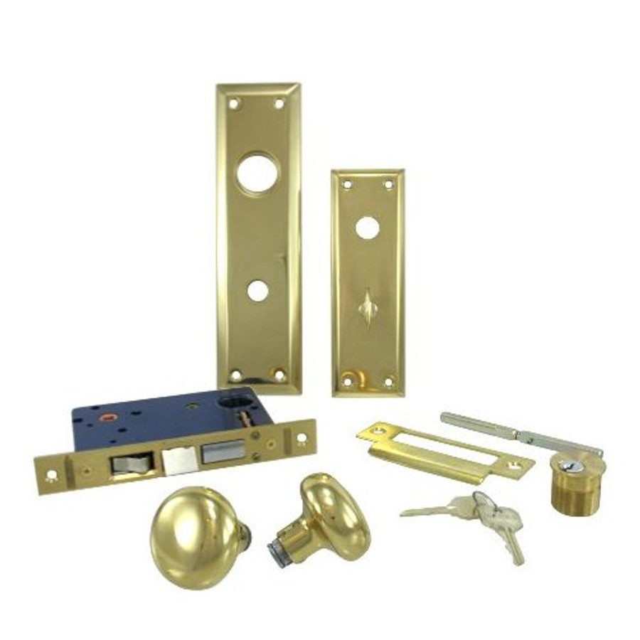 Left Hand Entry Mortise Lockset With Deadbolt