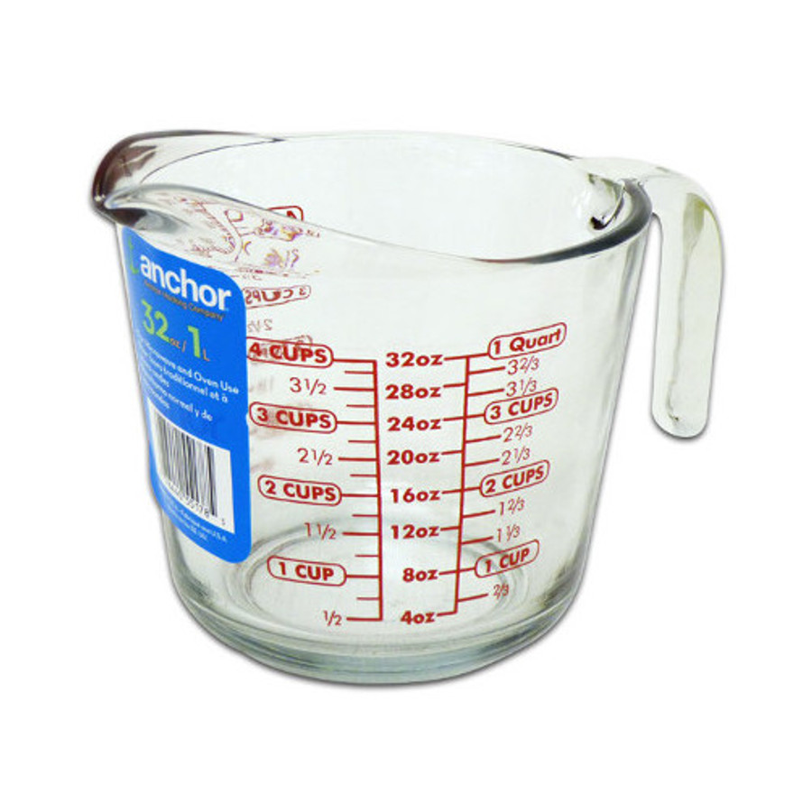 32 oz. Glass Open Handle Measuring Cup