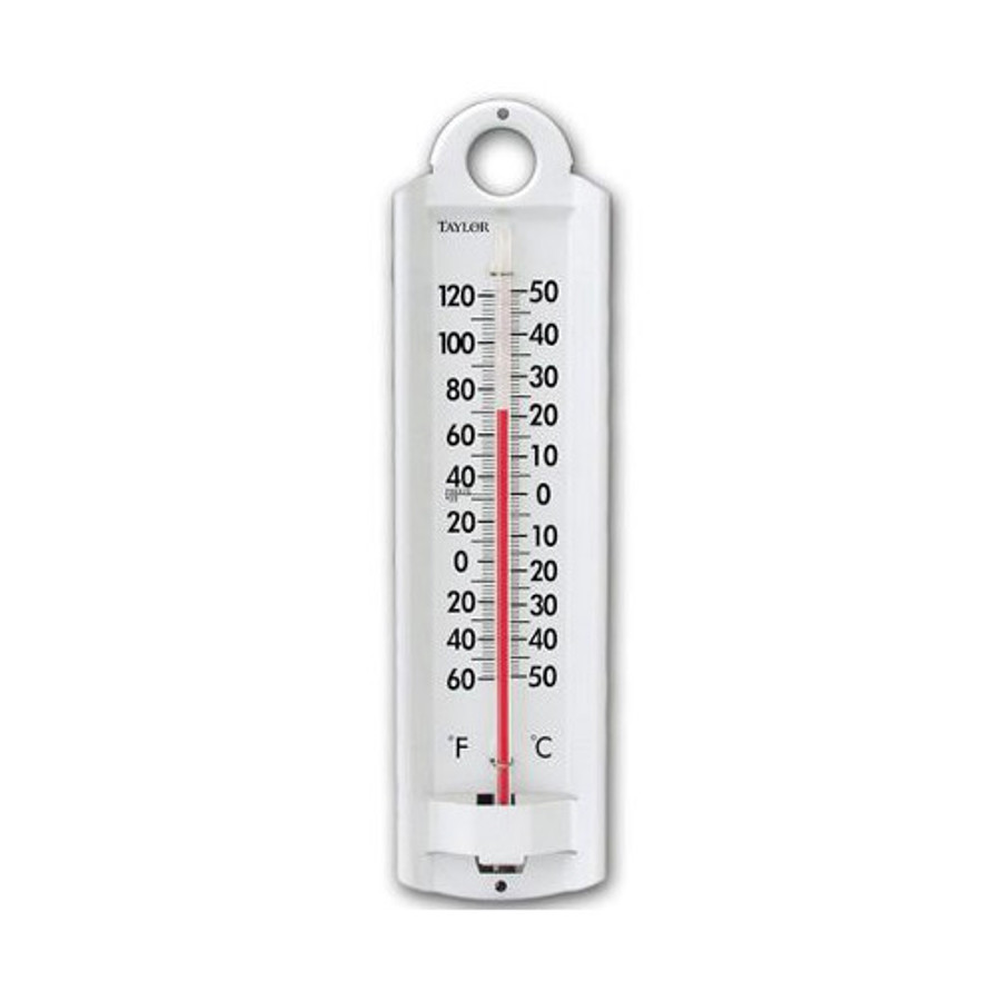 8-7/8" Aluminum Indoor/Outdoor Wall Thermometer